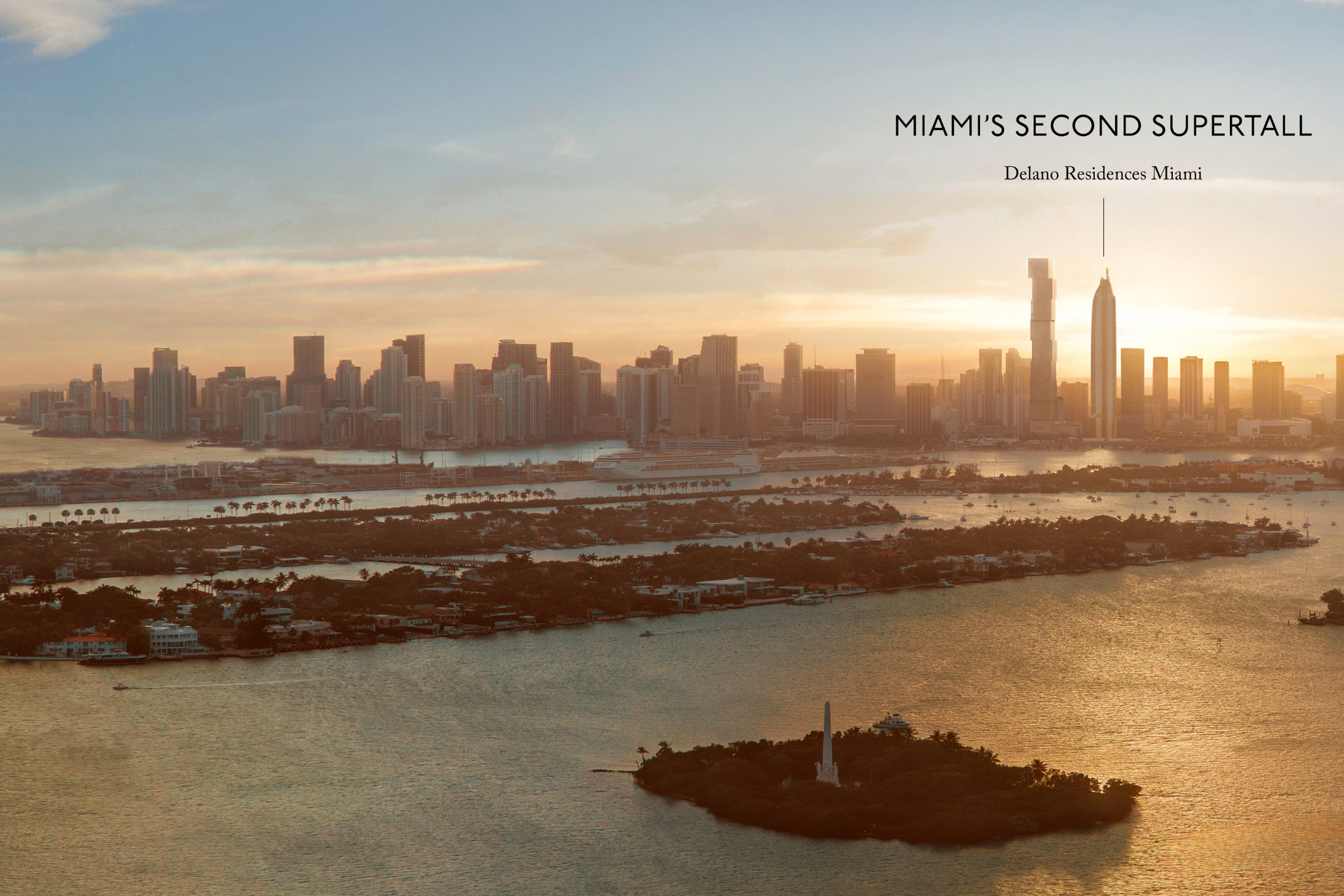 Delano Miami aerial view